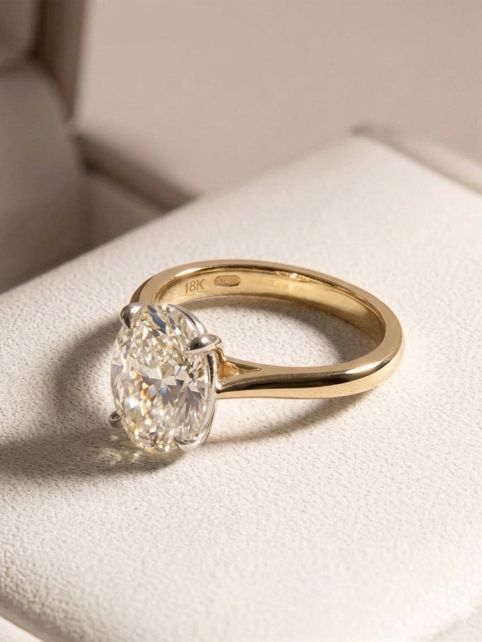 Love | 3 carat Oval Solitaire Lab-Grown Diamond Engagement Ring