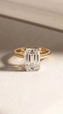 Amour | 3 carat Emerald Solitaire Lab-Grown Diamond Engagement Ring