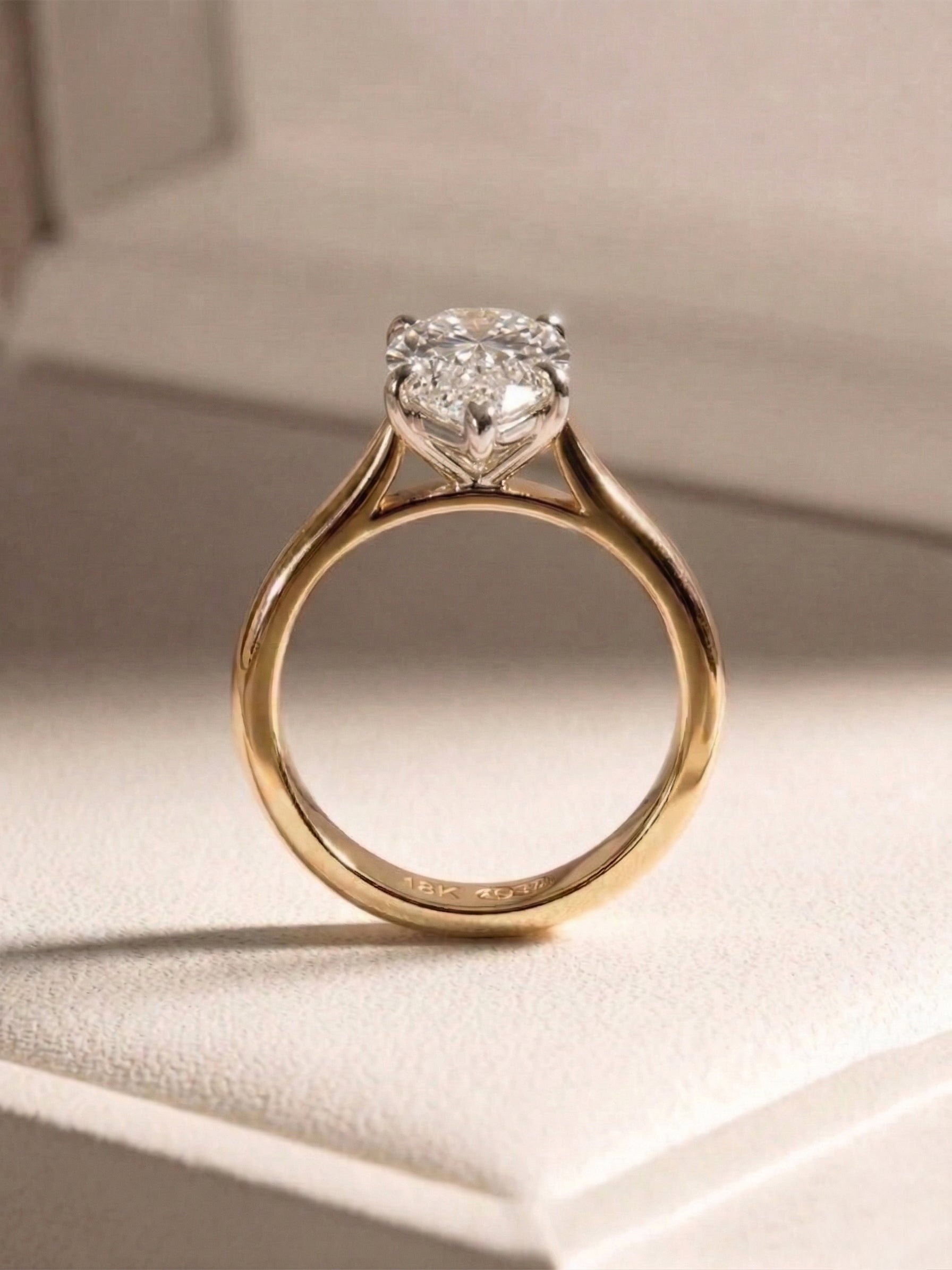 Wifey | 3 carat Pear Solitaire Lab-Grown Diamond Engagement Ring