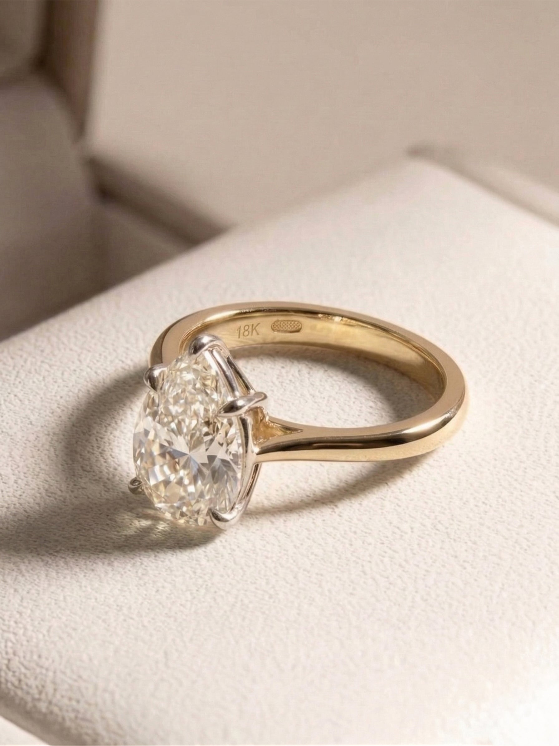 Wifey | 3 carat Pear Solitaire Lab-Grown Diamond Engagement Ring