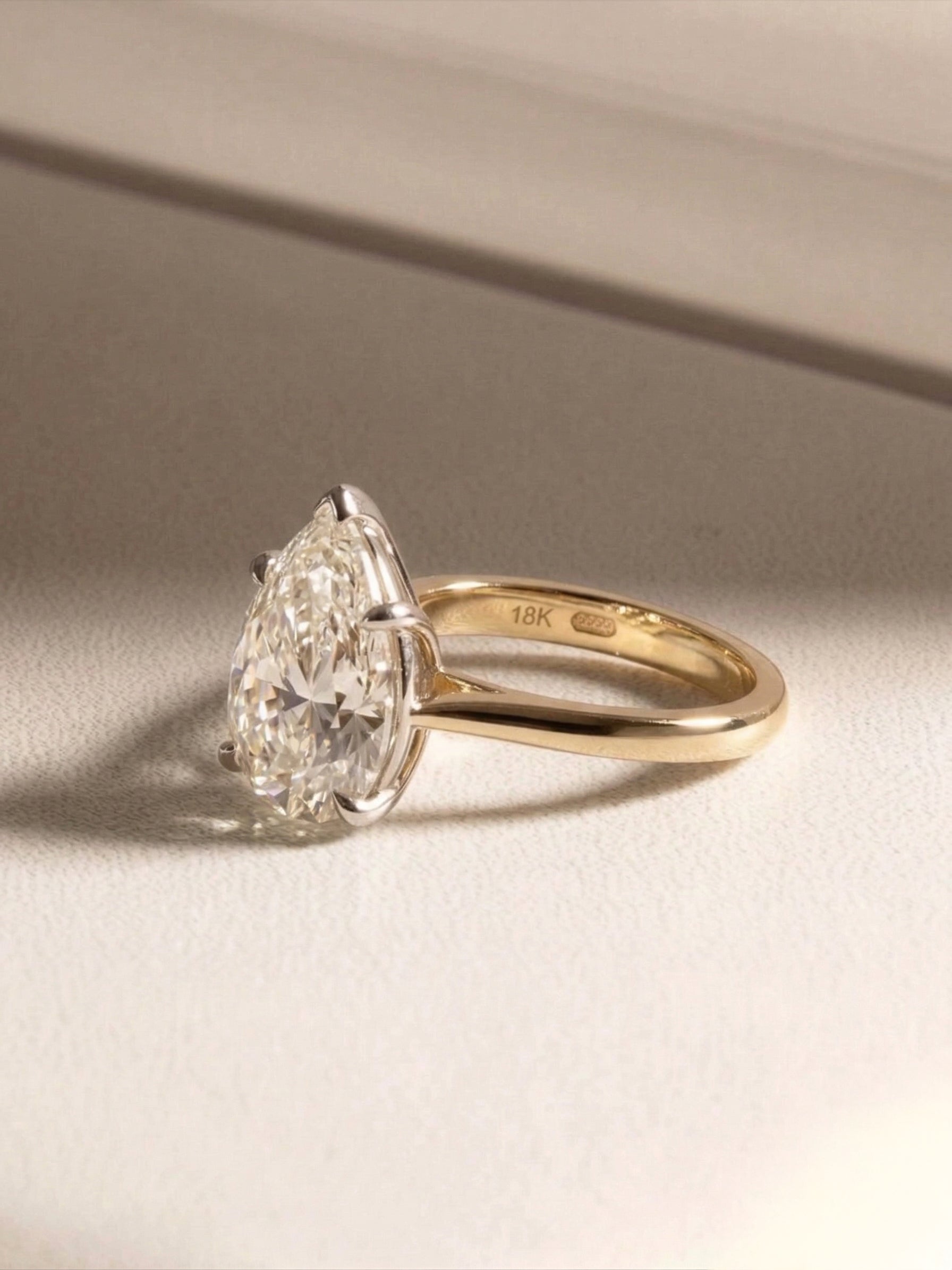 Wifey | 3 carat Pear Solitaire Lab-Grown Diamond Engagement Ring
