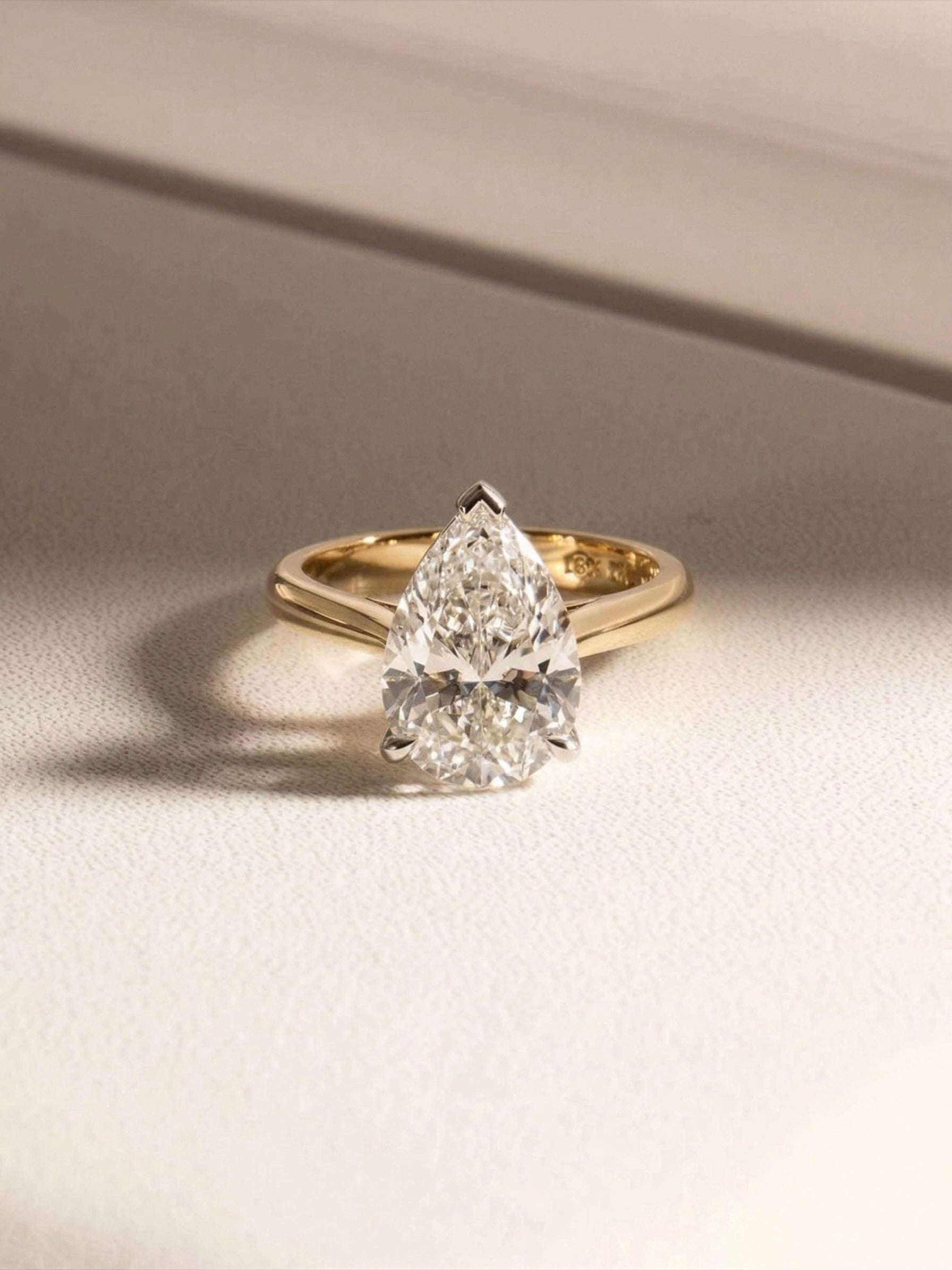 Wifey | 3 carat Pear Solitaire Lab-Grown Diamond Engagement Ring