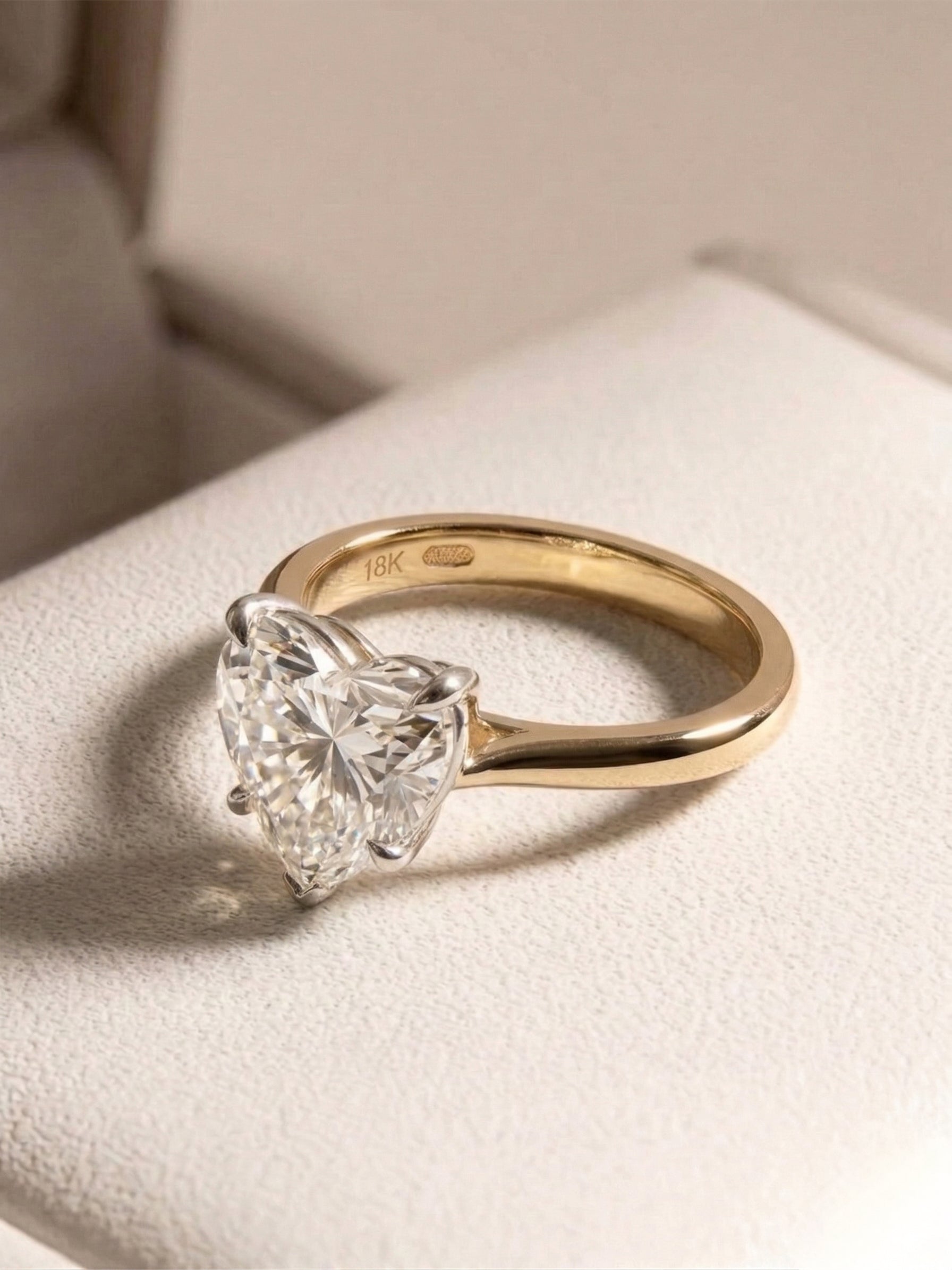 Wedding Vow | 3 carat Heart Solitaire Lab-Grown Diamond Engagement Ring