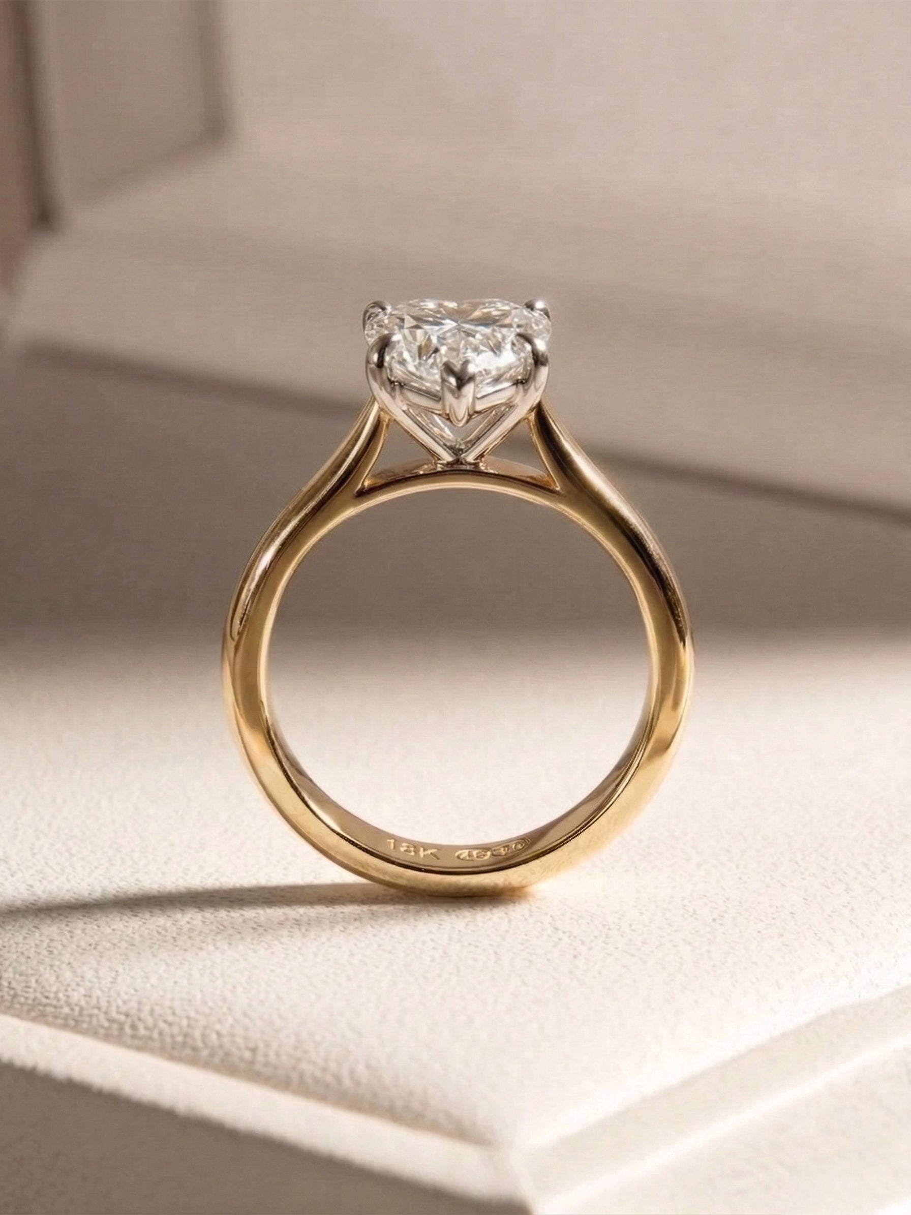 Wedding Vow | 3 carat Heart Solitaire Lab-Grown Diamond Engagement Ring