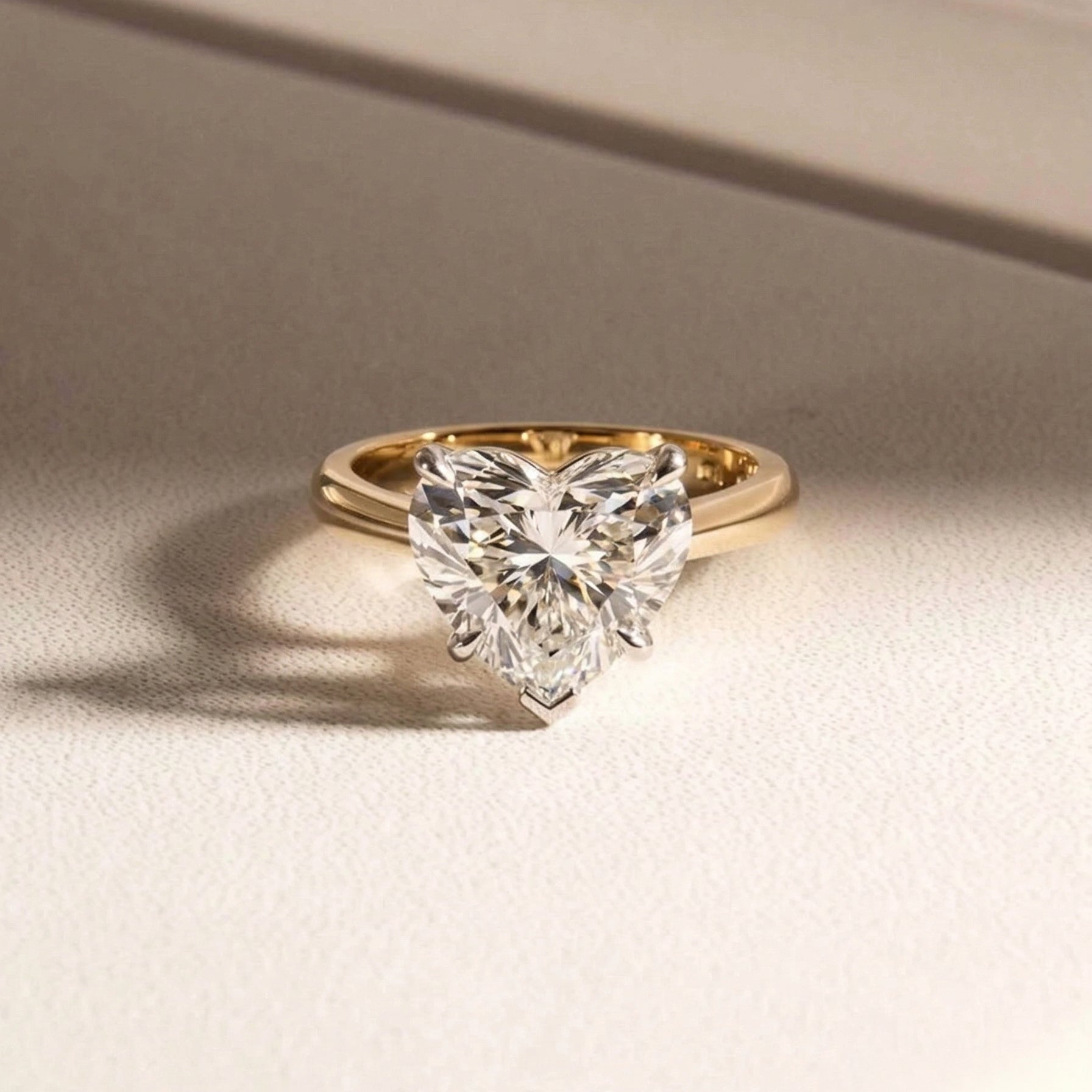Wedding Vow | 3 carat Heart Solitaire Lab-Grown Diamond Engagement Ring