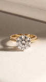 Love Story |  3 carat Round Solitaire Lab-Grown Diamond Engagement Ring