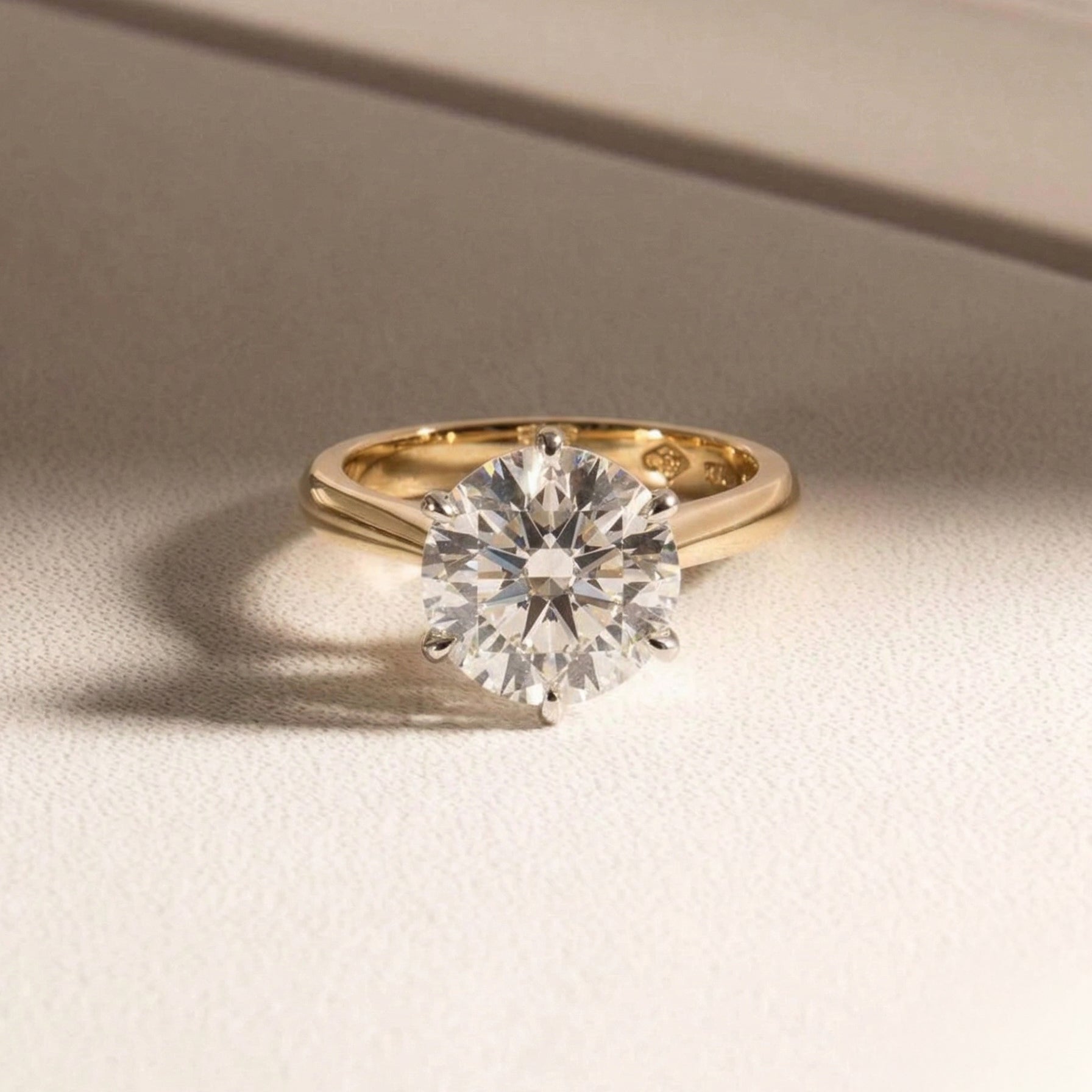 Love Story |  3 carat Round Solitaire Lab-Grown Diamond Engagement Ring