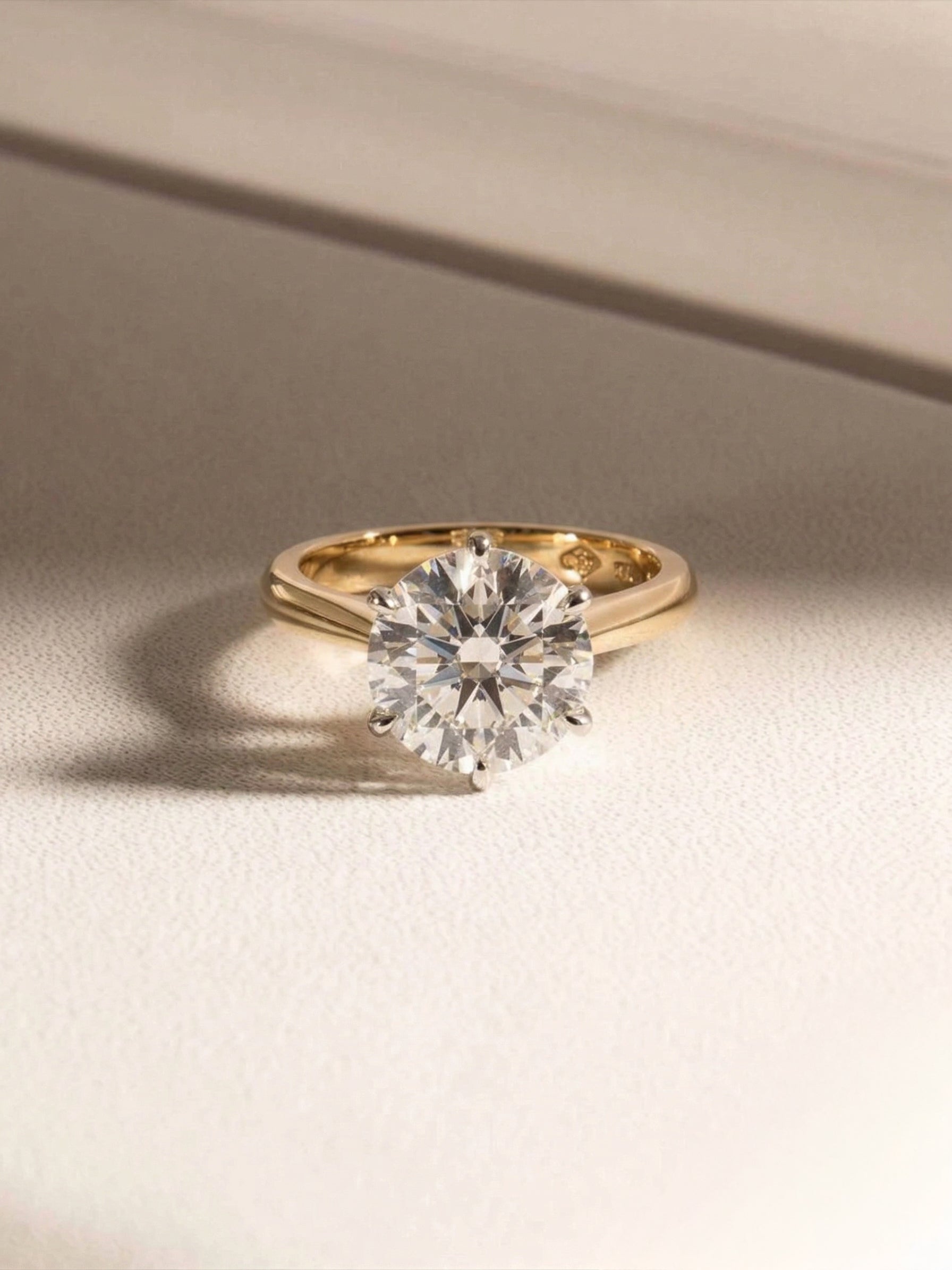Love Story |  3 carat Round Solitaire Lab-Grown Diamond Engagement Ring