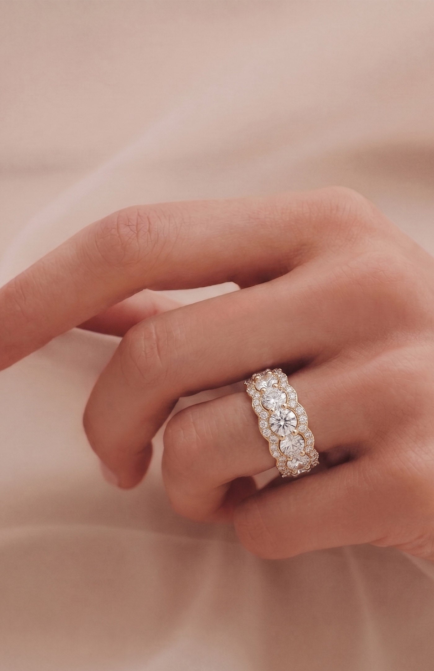 Love Band Engagement Ring  | Lab-Grown Diamond