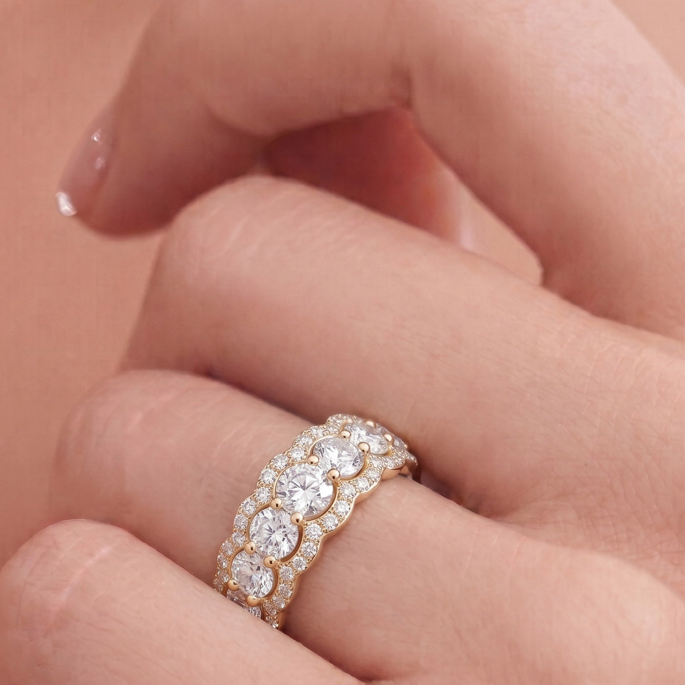 Love Band Engagement Ring  | Lab-Grown Diamond