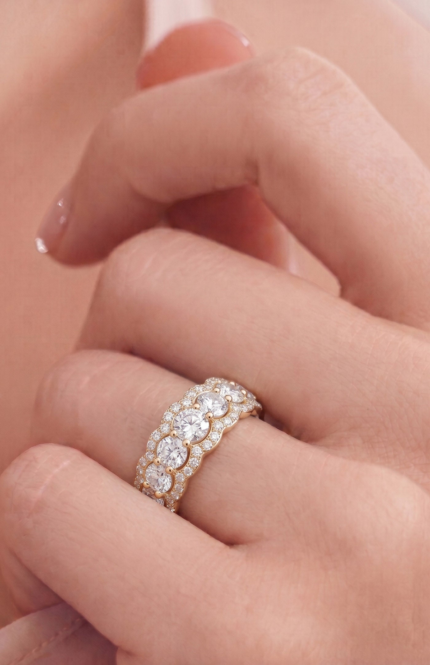 Love Band Engagement Ring  | Lab-Grown Diamond