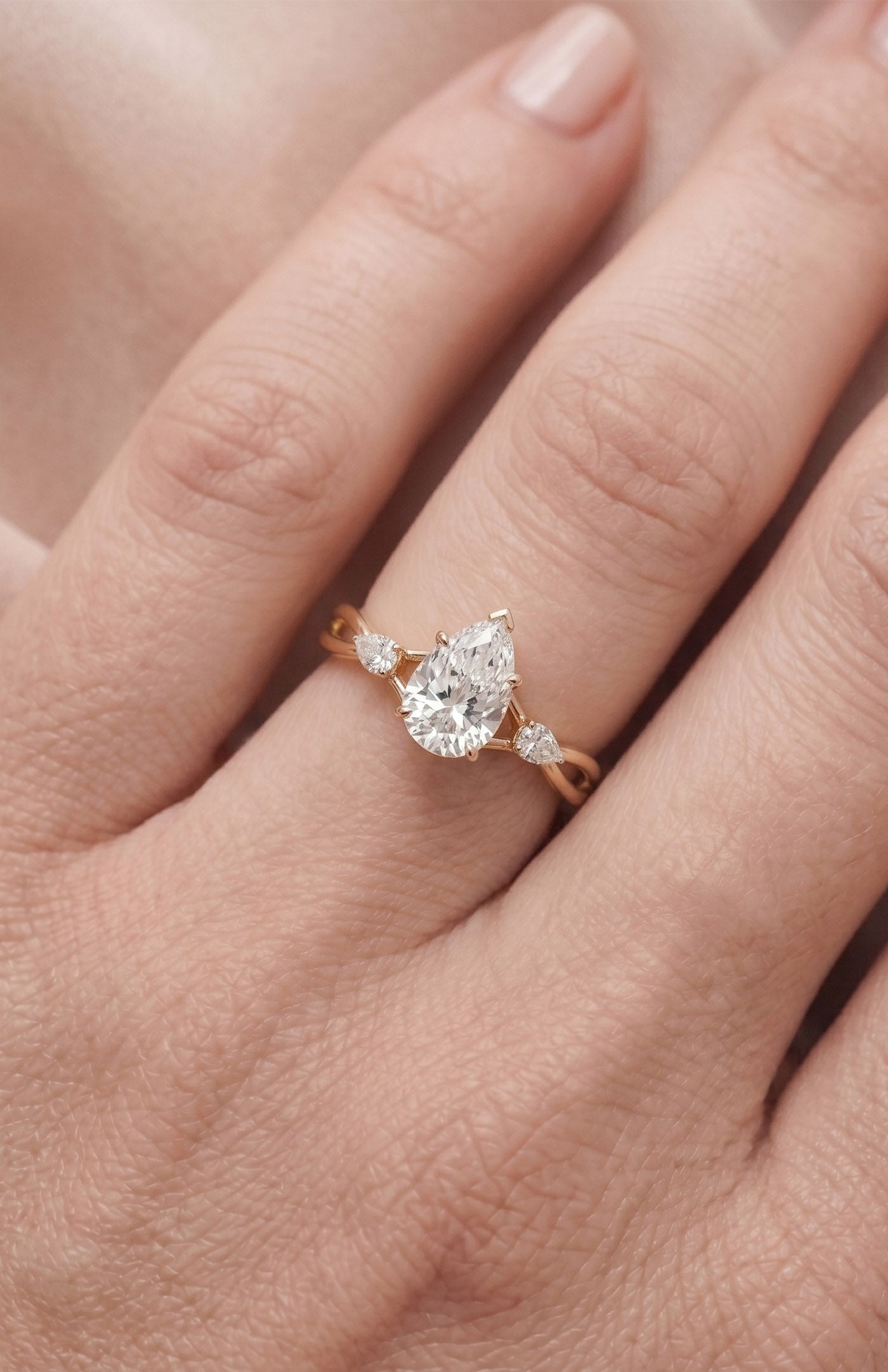 Pear Cut Engagement Ring  | Lab-Grown Diamond