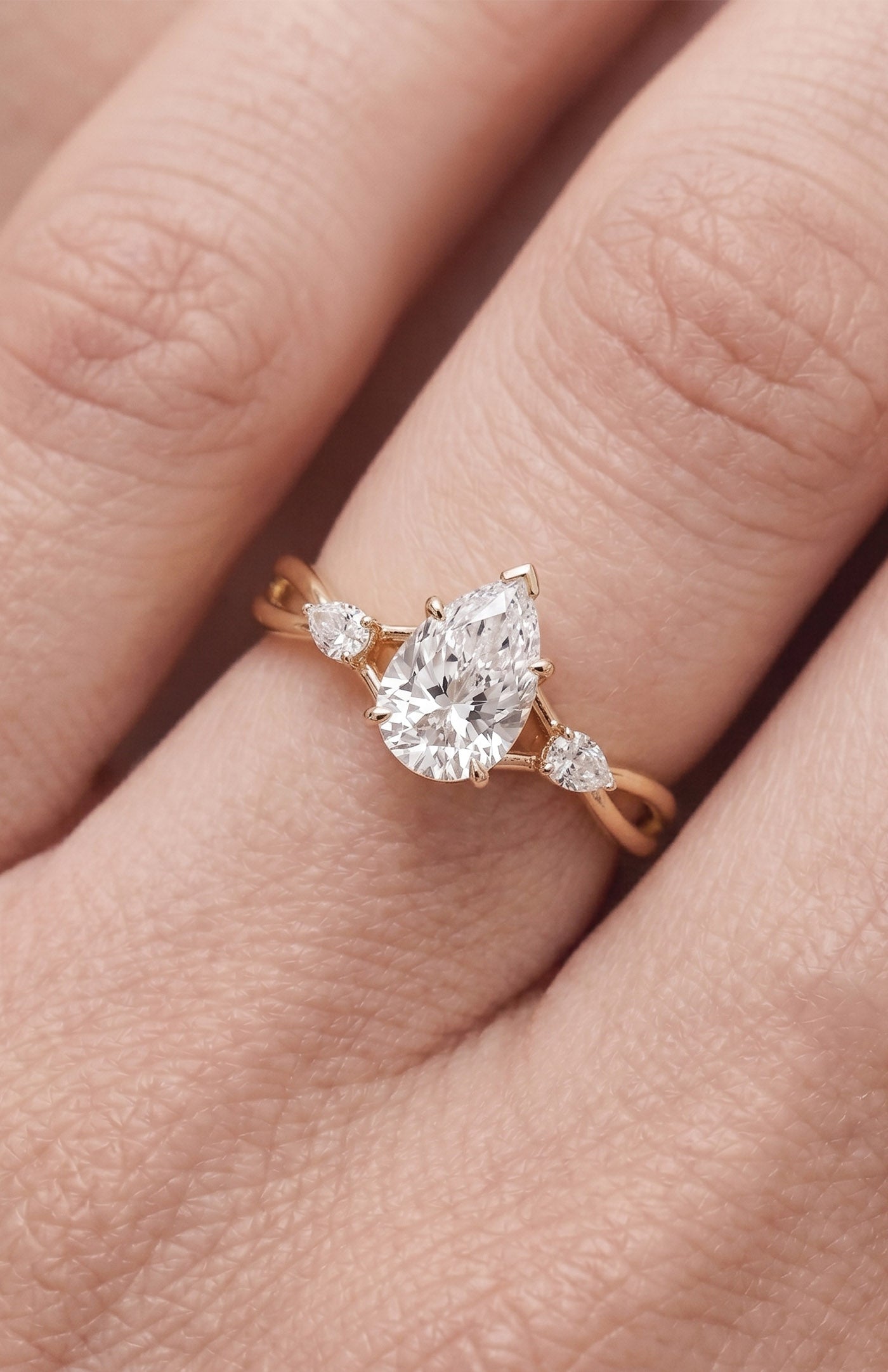 Pear Cut Engagement Ring  | Lab-Grown Diamond