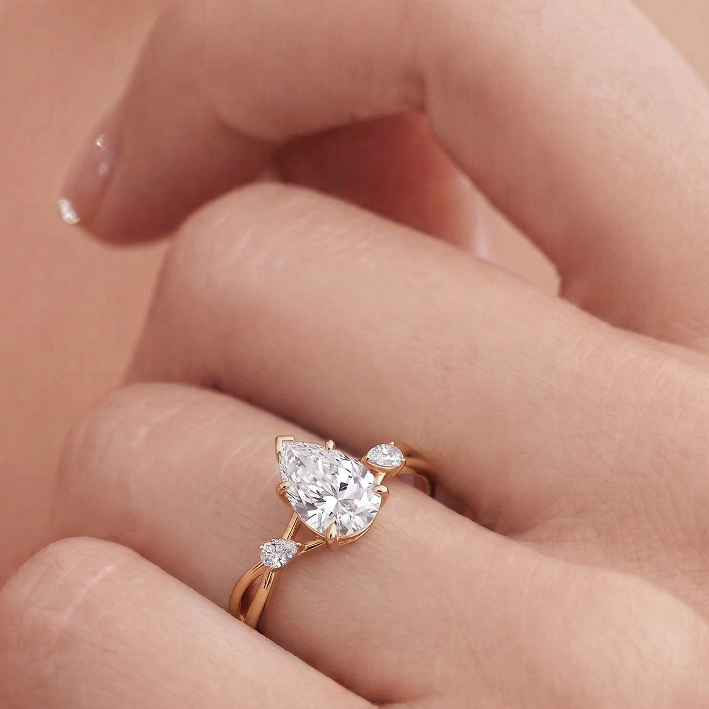 Pear Cut Engagement Ring  | Lab-Grown Diamond