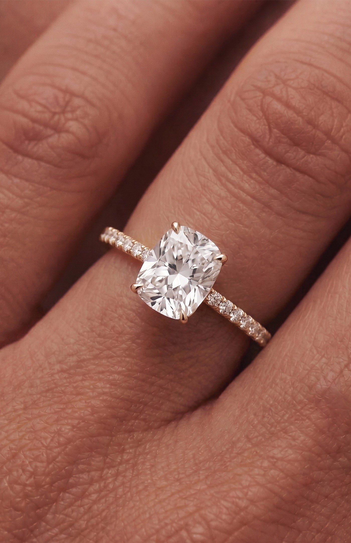 Cushion Cut Engagement Ring  | Lab-Grown Diamond