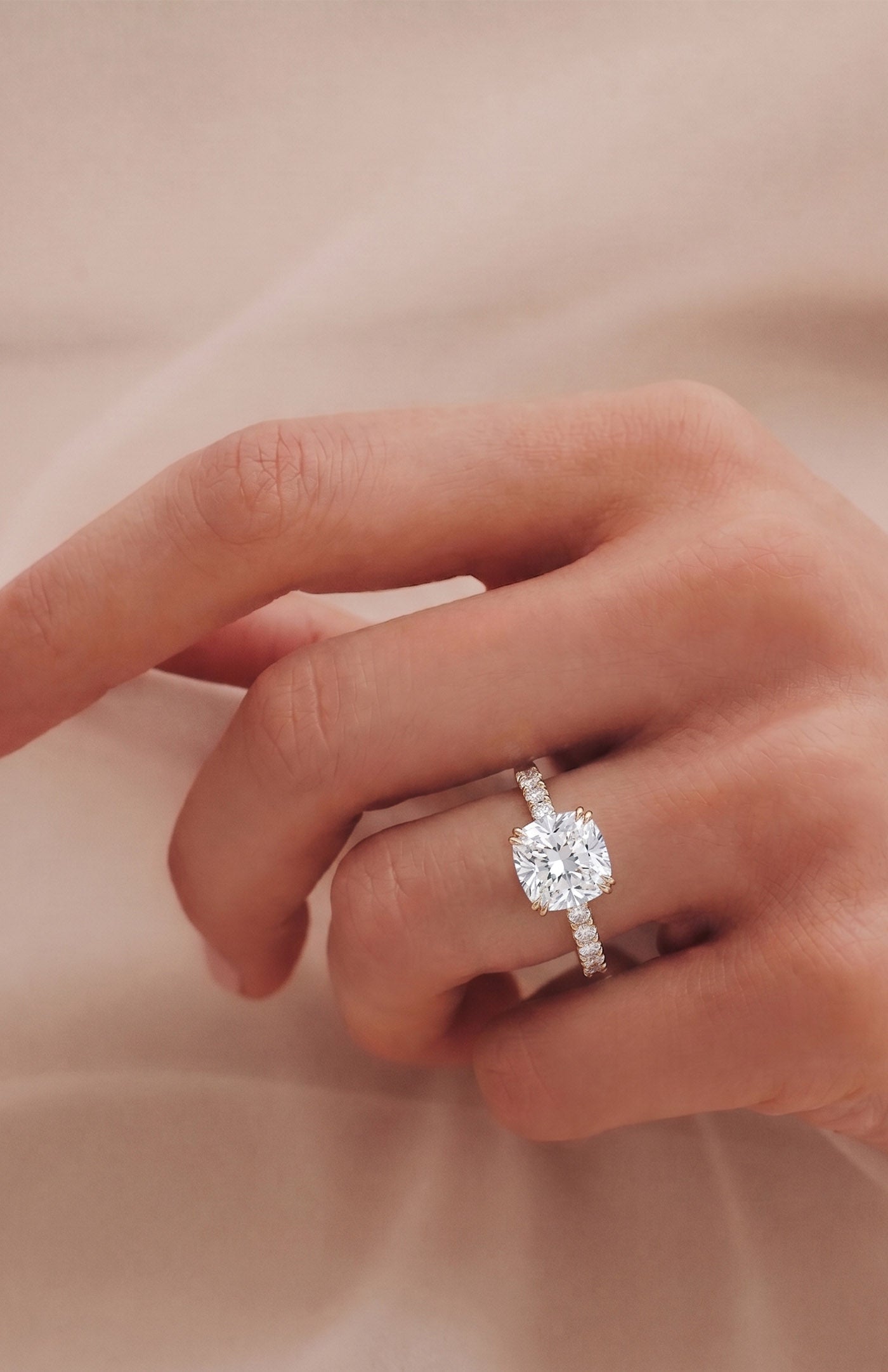 Cushion Cut Engagement Ring  | Lab-Grown Diamond