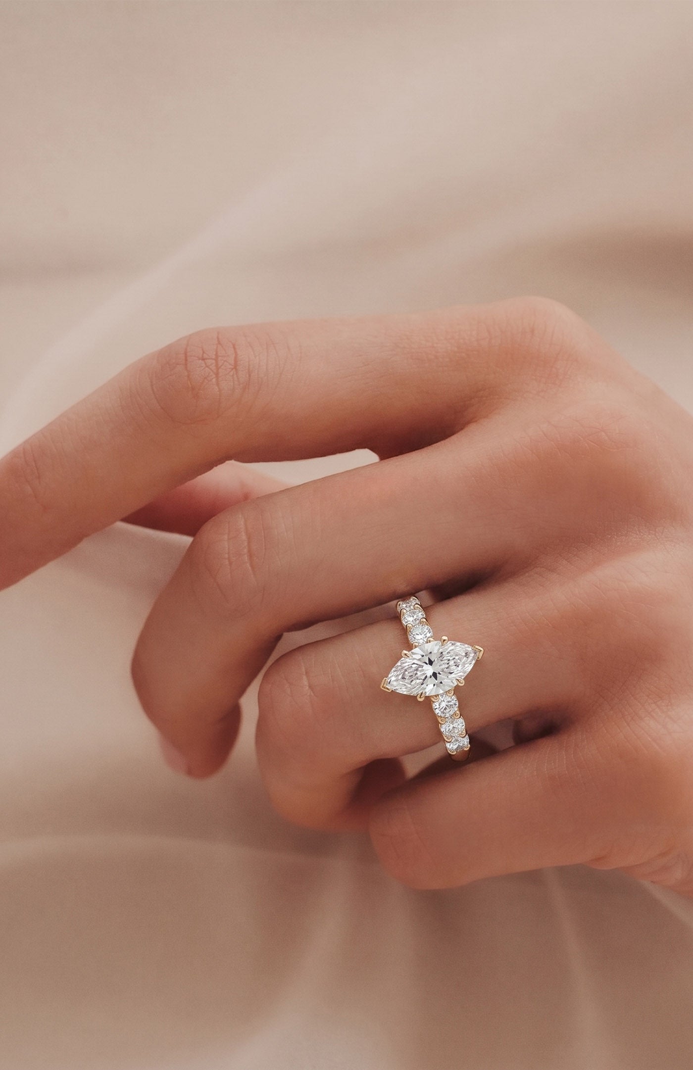 Marquise Engagement Ring  | Lab-Grown Diamond